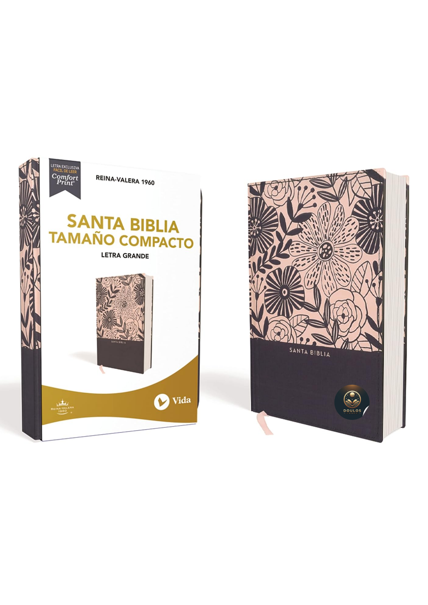 Biblia RVR60 Compacta Azul Floral