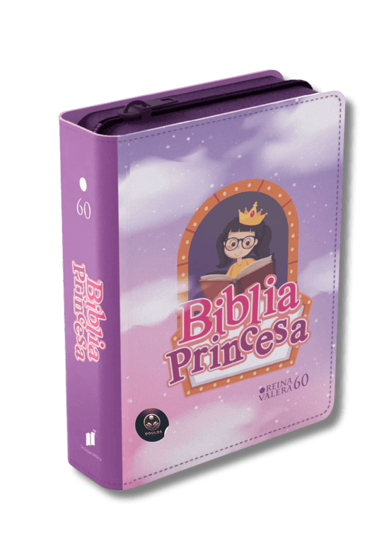 Biblia Princesa RV1960 Bolsillo para Niñas Vinilo con Cierre