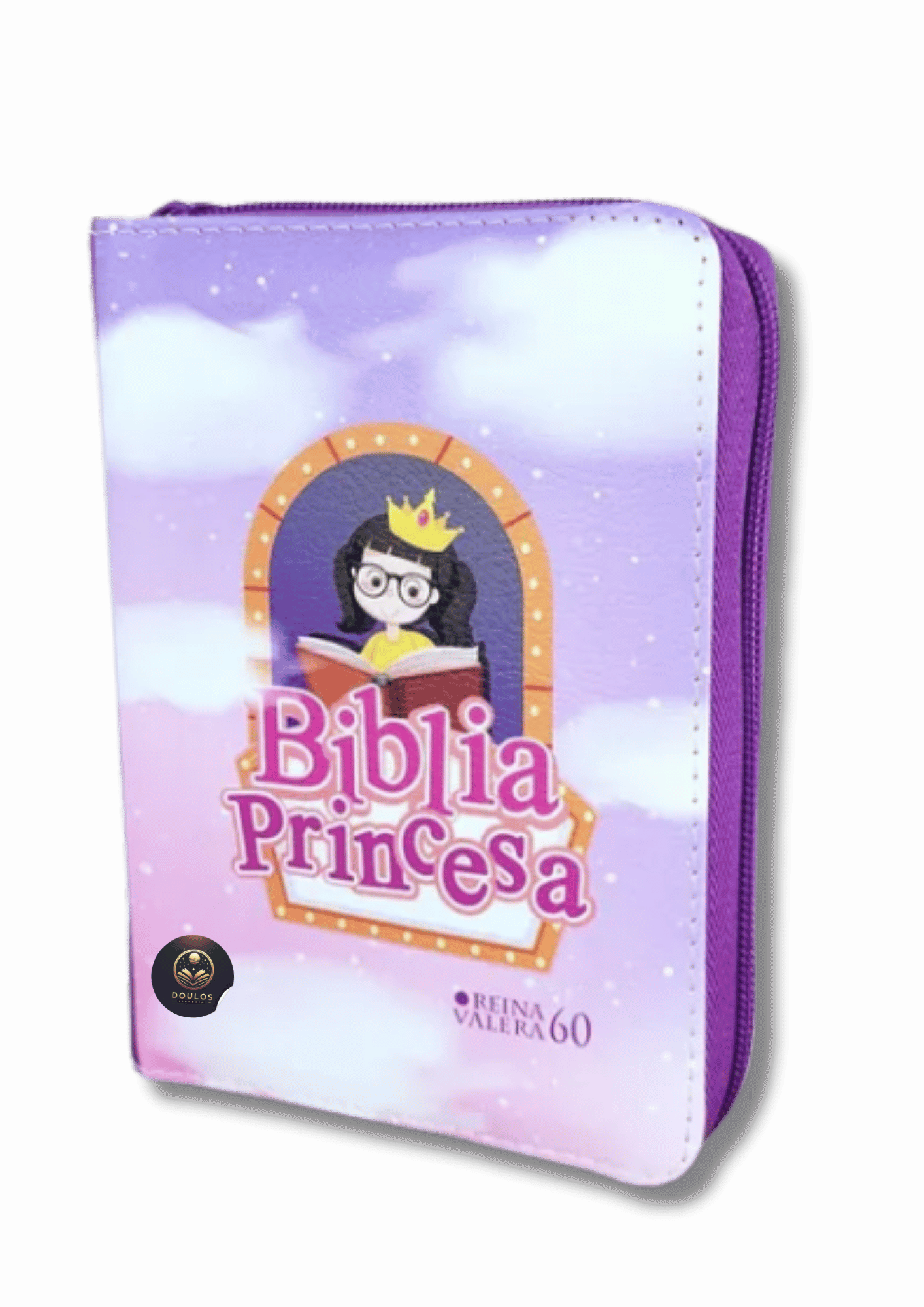 Biblia Princesa RV1960 Bolsillo para Niñas Vinilo con Cierre