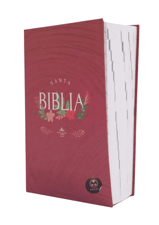 Biblia RVR60 Letra grande Rosada Canto Blanco con Ayudas Digitales