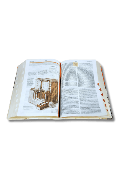 Biblia de Estudio Teológico para Mujer - Imitación piel tejida floral con Índice