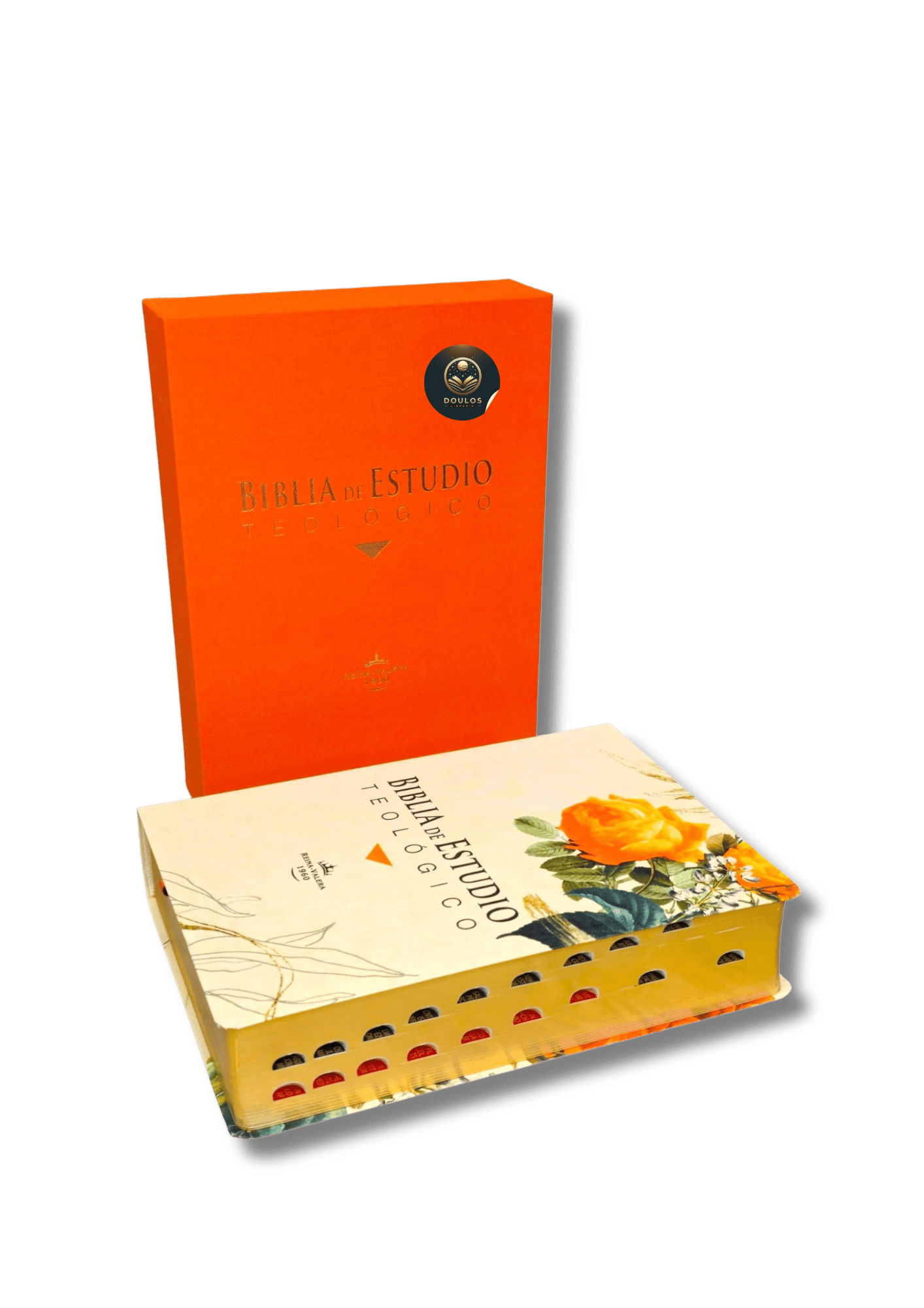 Biblia de Estudio Teológico para Mujer - Imitación piel tejida floral con Índice
