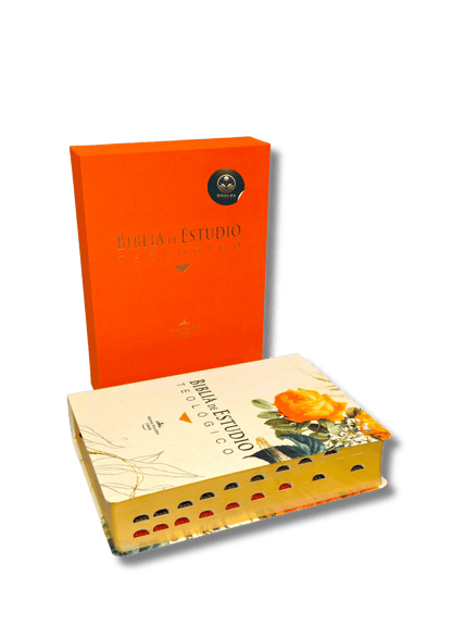 Biblia de Estudio Teológico para Mujer - Imitación piel tejida floral con Índice