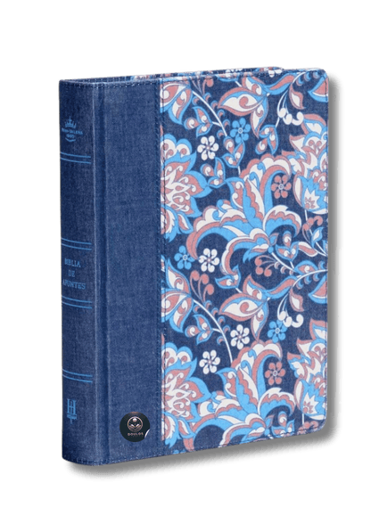 Biblia de Apuntes Edición Ilustrada Tela en Rosado y Azul VR 1960