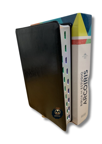 Biblia de Estudio Arcoíris RVR 1960 con Índice – Símil Piel Negro