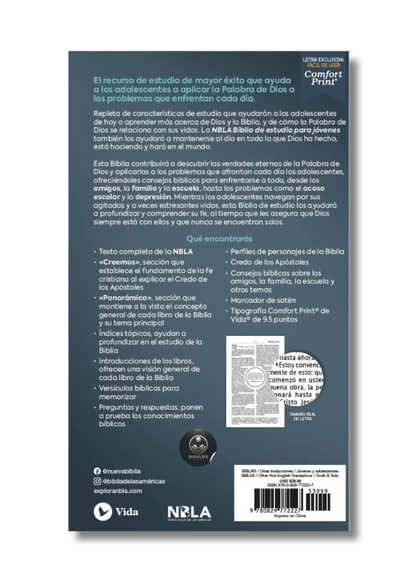 Biblia de estudio para jóvenes NBLA y RV60