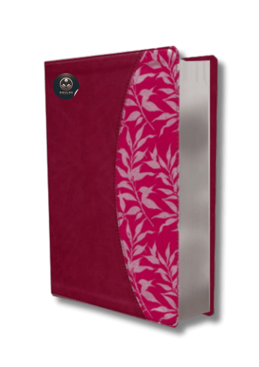 Biblia de Estudio para Mujer RV60 Vinotinto Fucsia Símil Piel