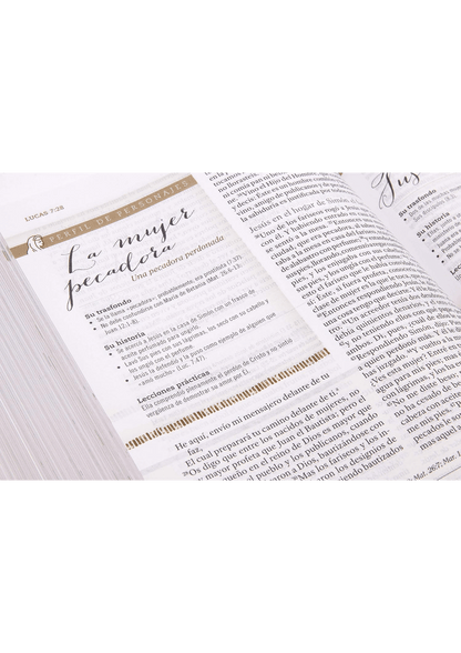 Biblia de Estudio para Mujer RV60 Vinotinto Fucsia Símil Piel