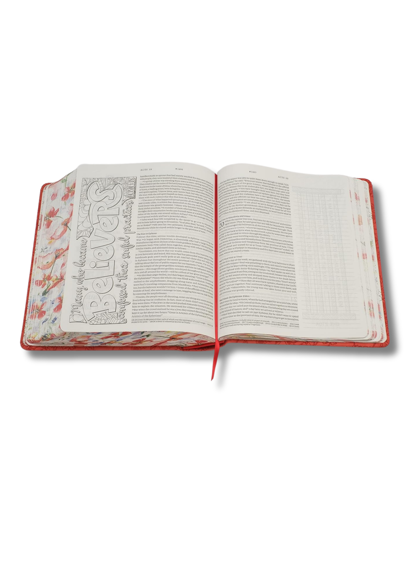Inspire FAITH Bible NLT: Biblia para colorear