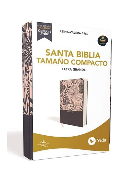 Biblia RVR60 Compacta Azul Floral