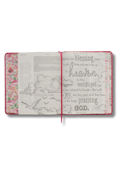 Inspire FAITH Bible NLT: Biblia para colorear