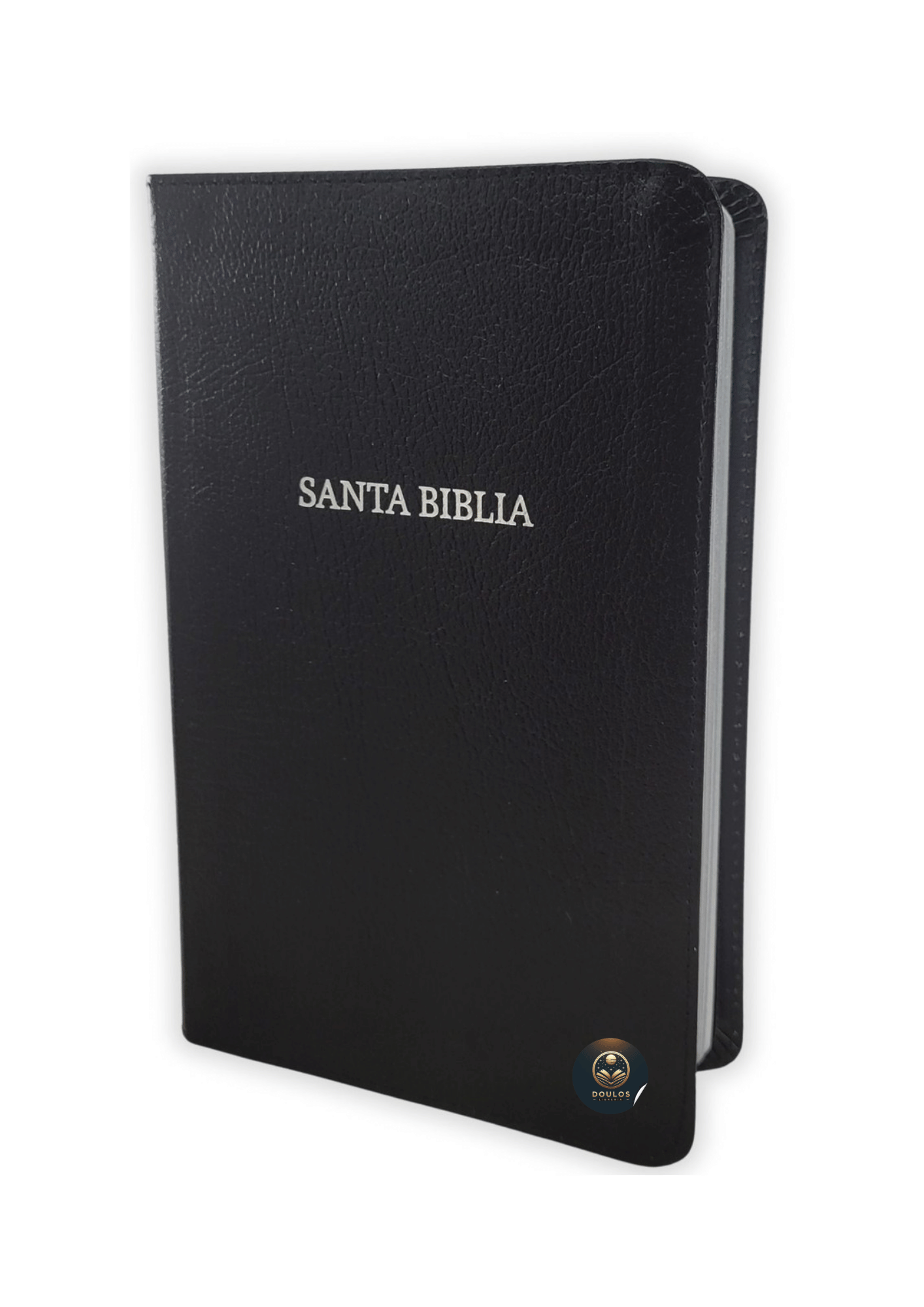 Biblia RVR60 Compacta Negro, Piel Fabricada