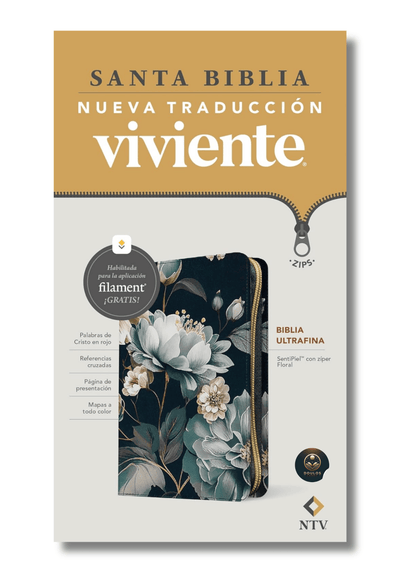 Biblia ultrafina NTV de zíper, con Filament